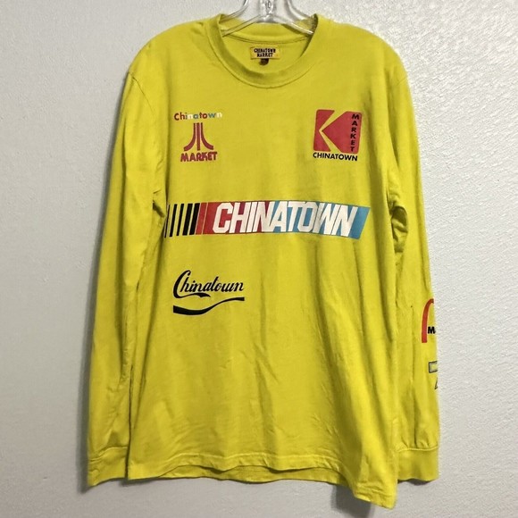 Chinatown Market Other - Chinatown Market NASCAR Long Sleeve Yellow Racing T-Shirt  Mens Size Large